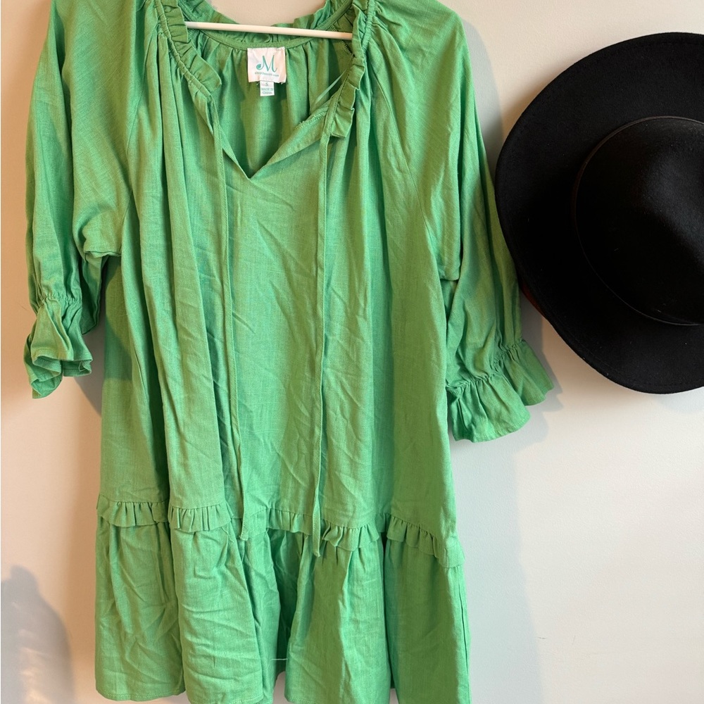 Green spring dress